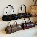 Sac porté épaule femme en similicuir, détails dorés