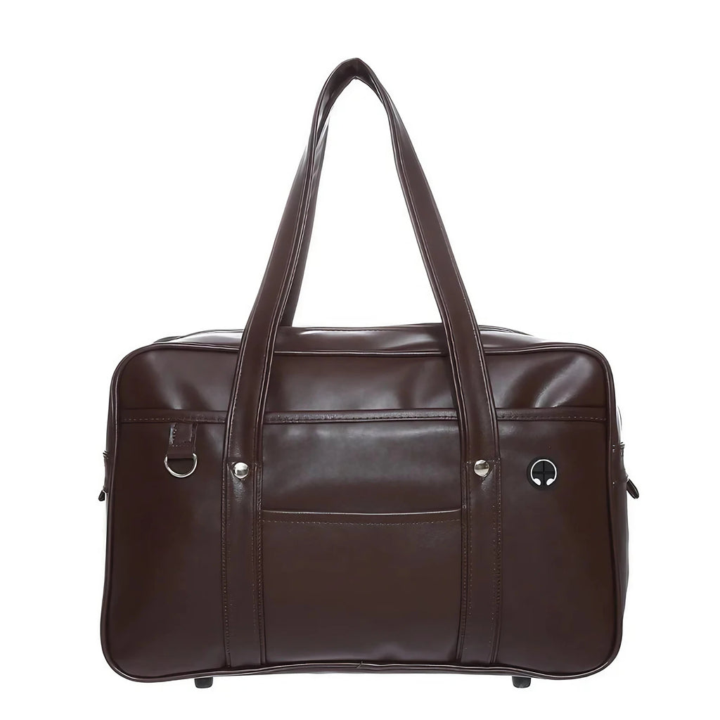 Sac cabas pour les cours, similicuir souple, ordinateur 16 pouces, café
