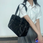 Sac cabas pour les cours, similicuir souple, ordinateur 16 pouces