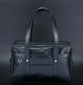 Sac cabas pour les cours, similicuir souple, ordinateur 16 pouces, noir