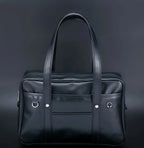 Sac cabas pour les cours, similicuir souple, ordinateur 16 pouces, noir