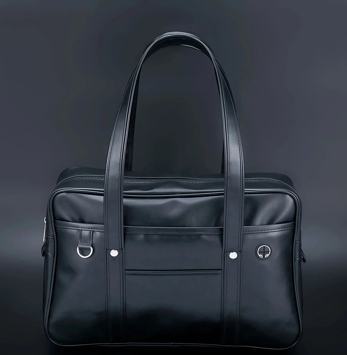 Sac cabas pour les cours, similicuir souple, ordinateur 16 pouces, noir