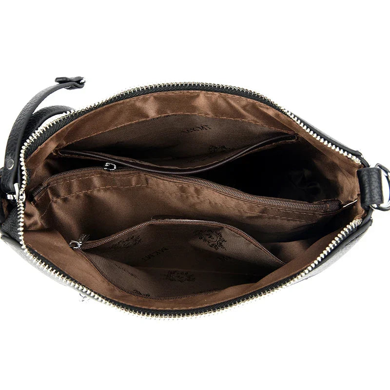Sac bandoulière femme en similicuir grainé, anse amovible