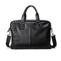 Sacoche ordinateur homme en cuir noir, 14 pouces, 1,05 kg, noir