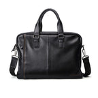 Sacoche ordinateur homme en cuir noir, 14 pouces, 1,05 kg, noir