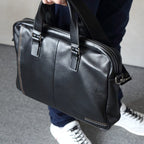 Sacoche ordinateur homme en cuir noir, 14 pouces, 1,05 kg