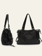 Sac d'épaule femme pour ordinateur, poche avant zippée, 37 x 25 cm