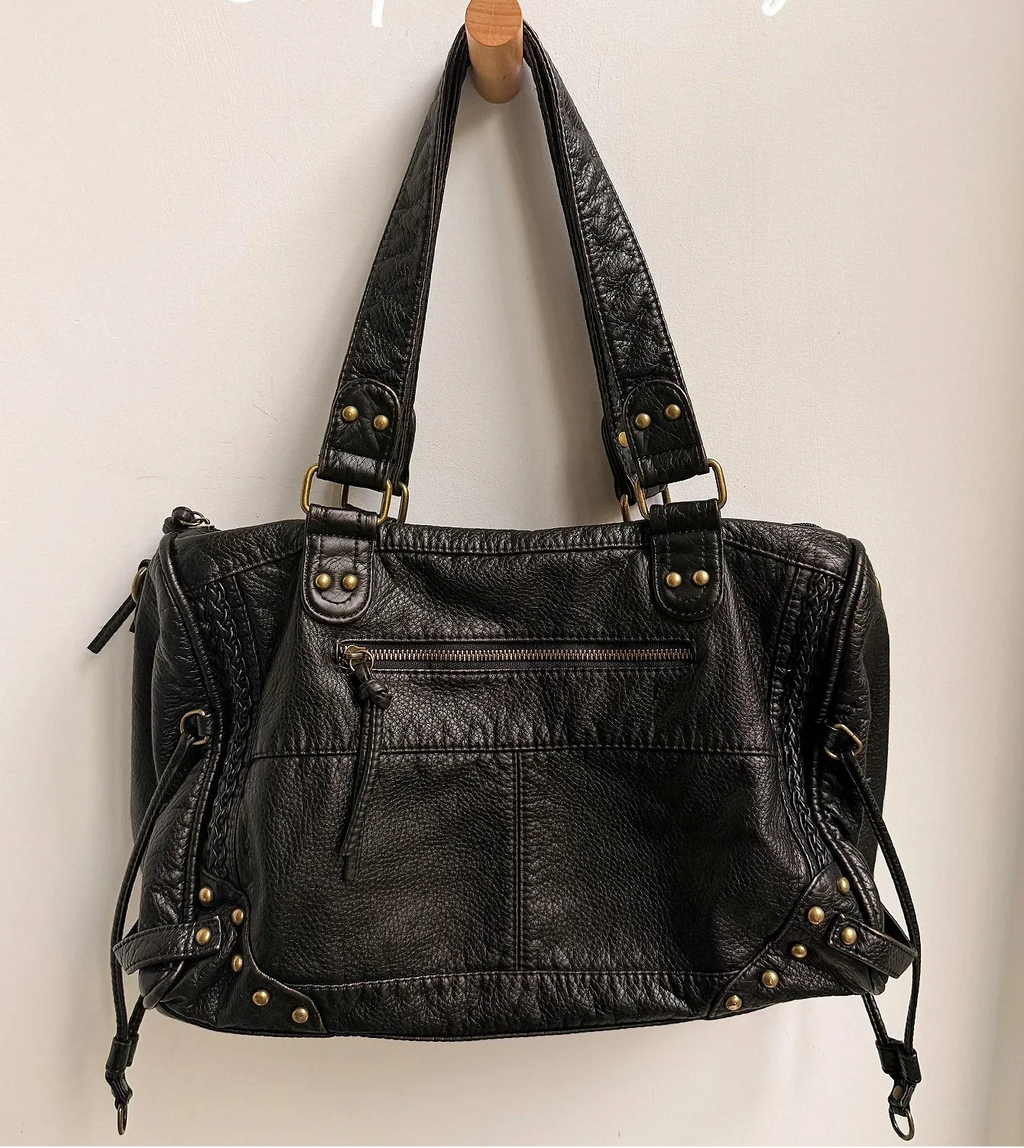 Sac d'épaule femme pour ordinateur, poche avant zippée, 37 x 25 cm