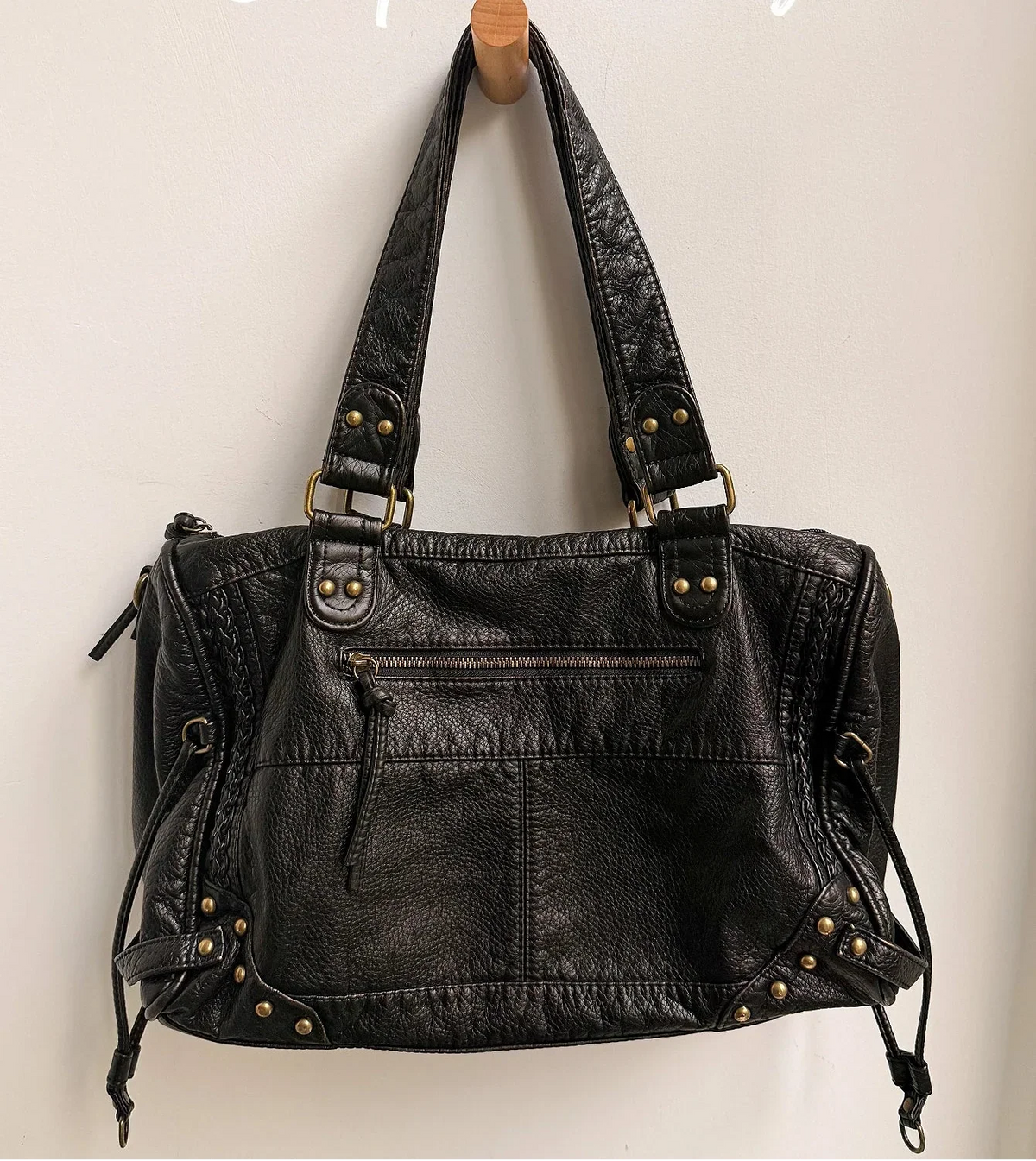 Sac d'épaule femme pour ordinateur, poche avant zippée, 37 x 25 cm