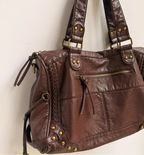 Sac d'épaule femme pour ordinateur, poche avant zippée, 37 x 25 cm