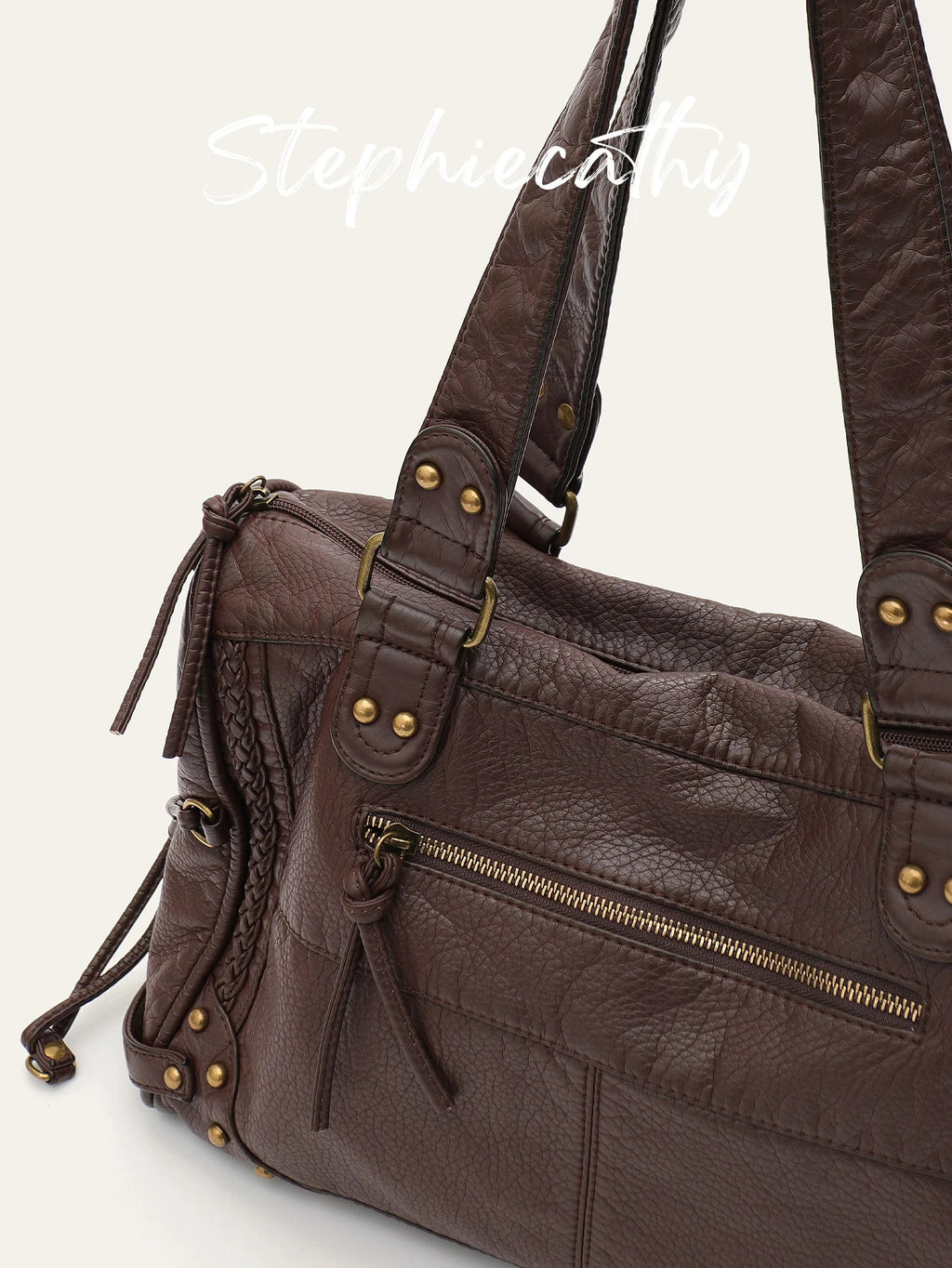 Sac d'épaule femme pour ordinateur, poche avant zippée, 37 x 25 cm