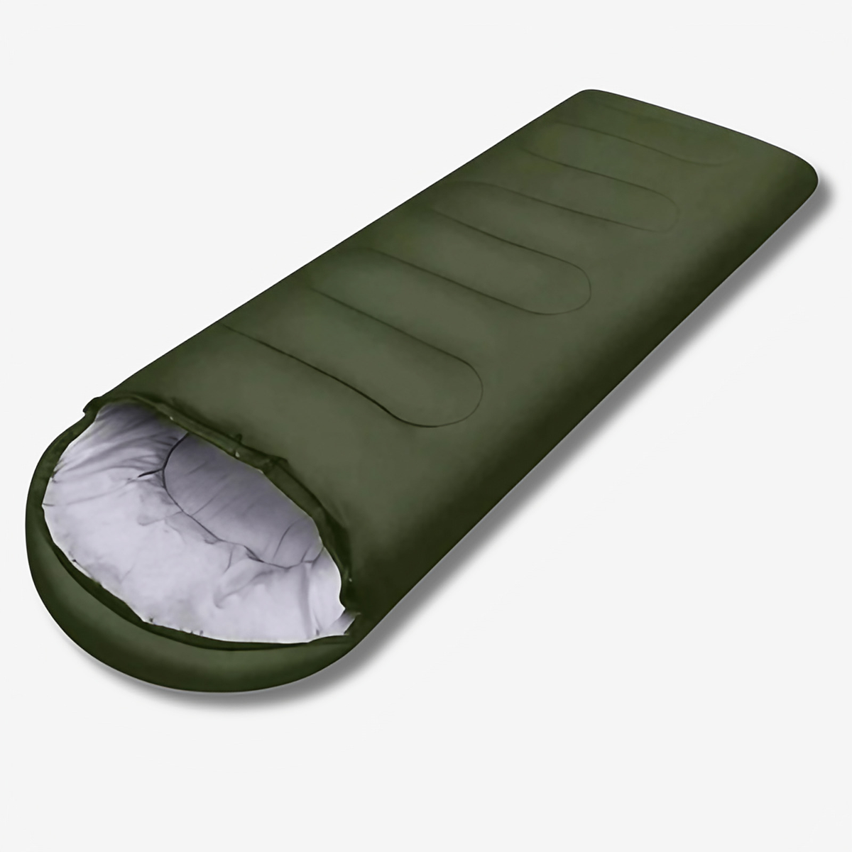 Sac de couchage léger 700 g pour le camping, 210 x 75 cm, vert