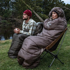 Sac de couchage isolé et compact pour le plein air, gris ou vert