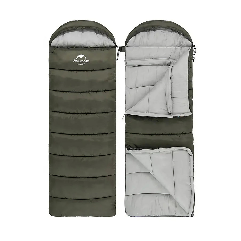 Sac de couchage isolé et compact pour le plein air, gris ou vert, vert