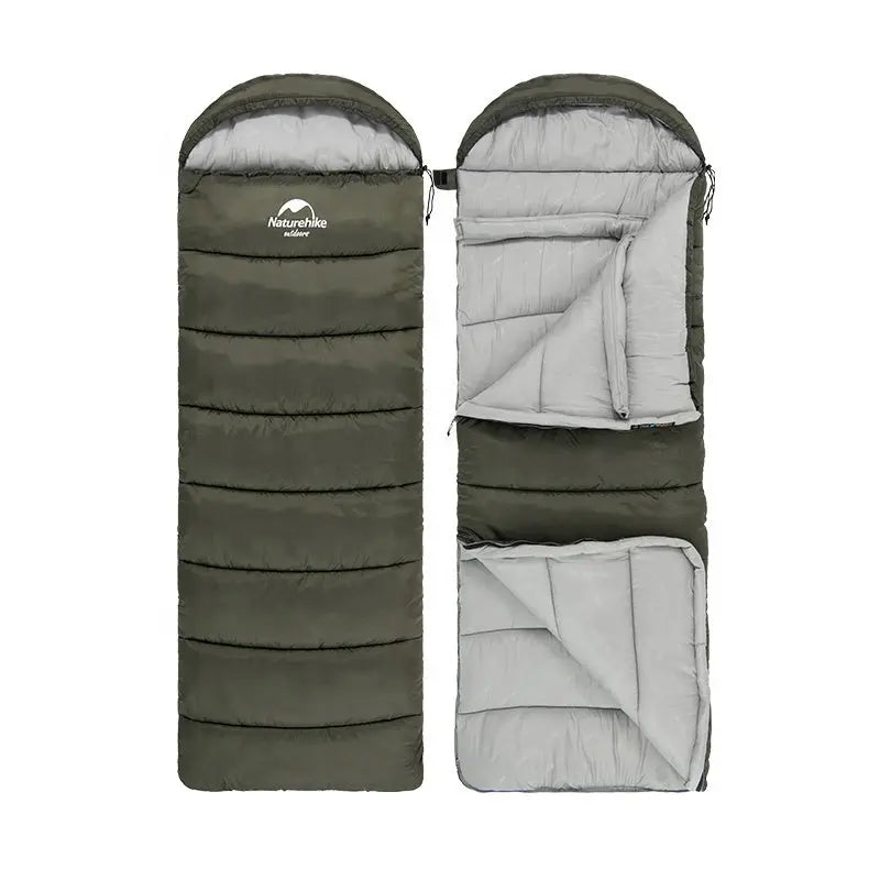 Sac de couchage isolé et compact pour le plein air, gris ou vert, vert