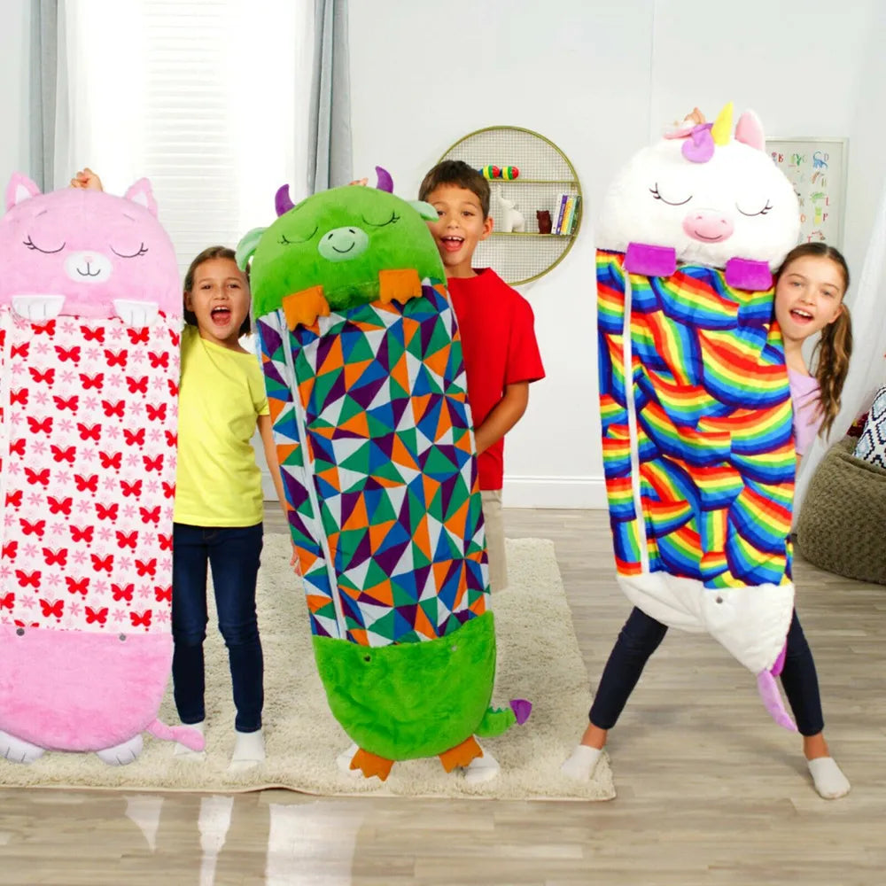 Sac de couchage enfant en peluche, trois longueurs