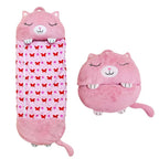 Sac de couchage enfant en peluche, trois longueurs, rose