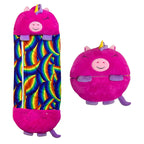 Sac de couchage enfant en peluche, trois longueurs, magenta