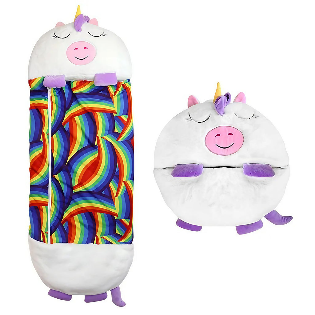Sac de couchage enfant en peluche, trois longueurs, blanc