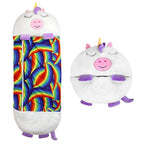 Sac de couchage enfant en peluche, trois longueurs, blanc