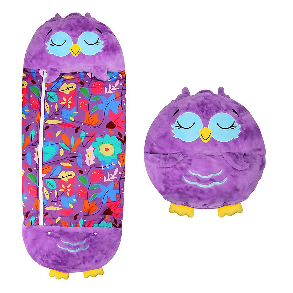 Sac de couchage enfant en peluche, trois longueurs, pourpre