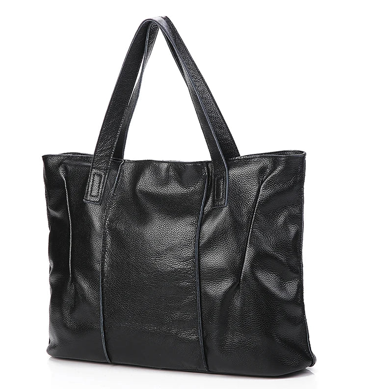 Grand sac cabas en cuir femme pour les cours, 42 x 31 cm