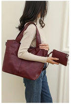Sac de cours femme en similicuir, deux compartiments, 34 x 25 cm