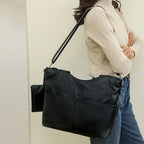 Sac de cours femme en similicuir, deux compartiments, 34 x 25 cm