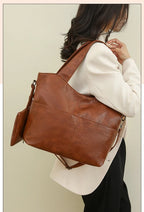Sac de cours femme en similicuir, deux compartiments, 34 x 25 cm