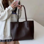 Sac de cours femme en similicuir grainé, pochette amovible