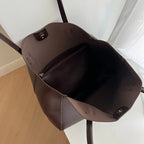 Sac de cours femme en similicuir grainé, pochette amovible