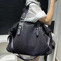Sac de cours femme en nylon noir, bandoulière réglable et amovible, noir