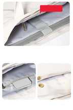 Sac de cours femme en toile, poche ordinateur matelassée