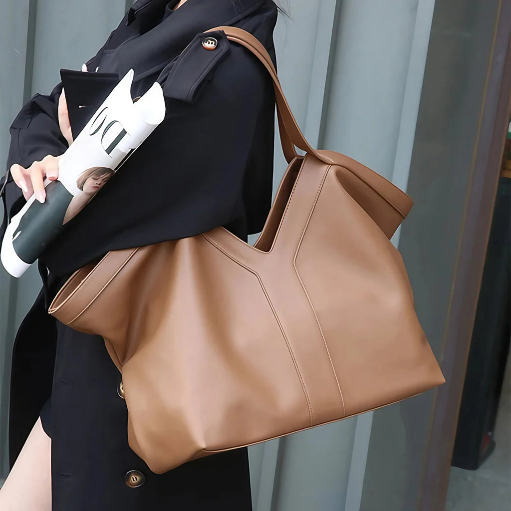 Sac fourre-tout de cours pour ordinateur 15 pouces, format A4, marron
