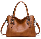 Sac de cours femme en similicuir, style rétro, deux coloris, marron