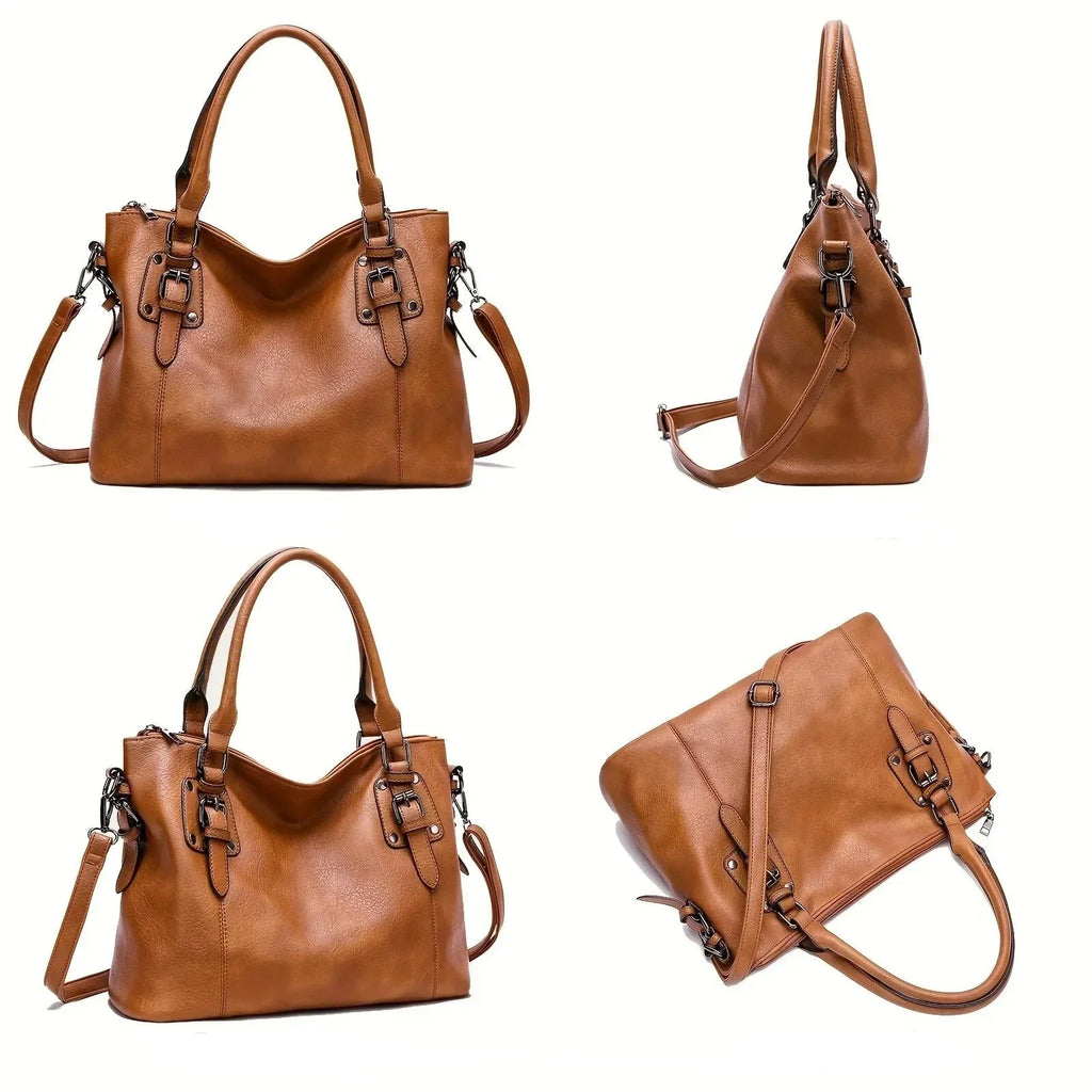 Sac de cours femme en similicuir, style rétro, deux coloris