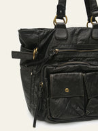 Sac de cours fille en similicuir vieilli, grandes anses