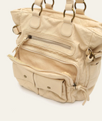 Sac de cours fille en similicuir vieilli, grandes anses