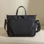Sac de cours en nylon Oxford, bandoulière réglable, deux formats, noir