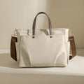 Sac de cours en nylon Oxford, bandoulière réglable, deux formats, beige