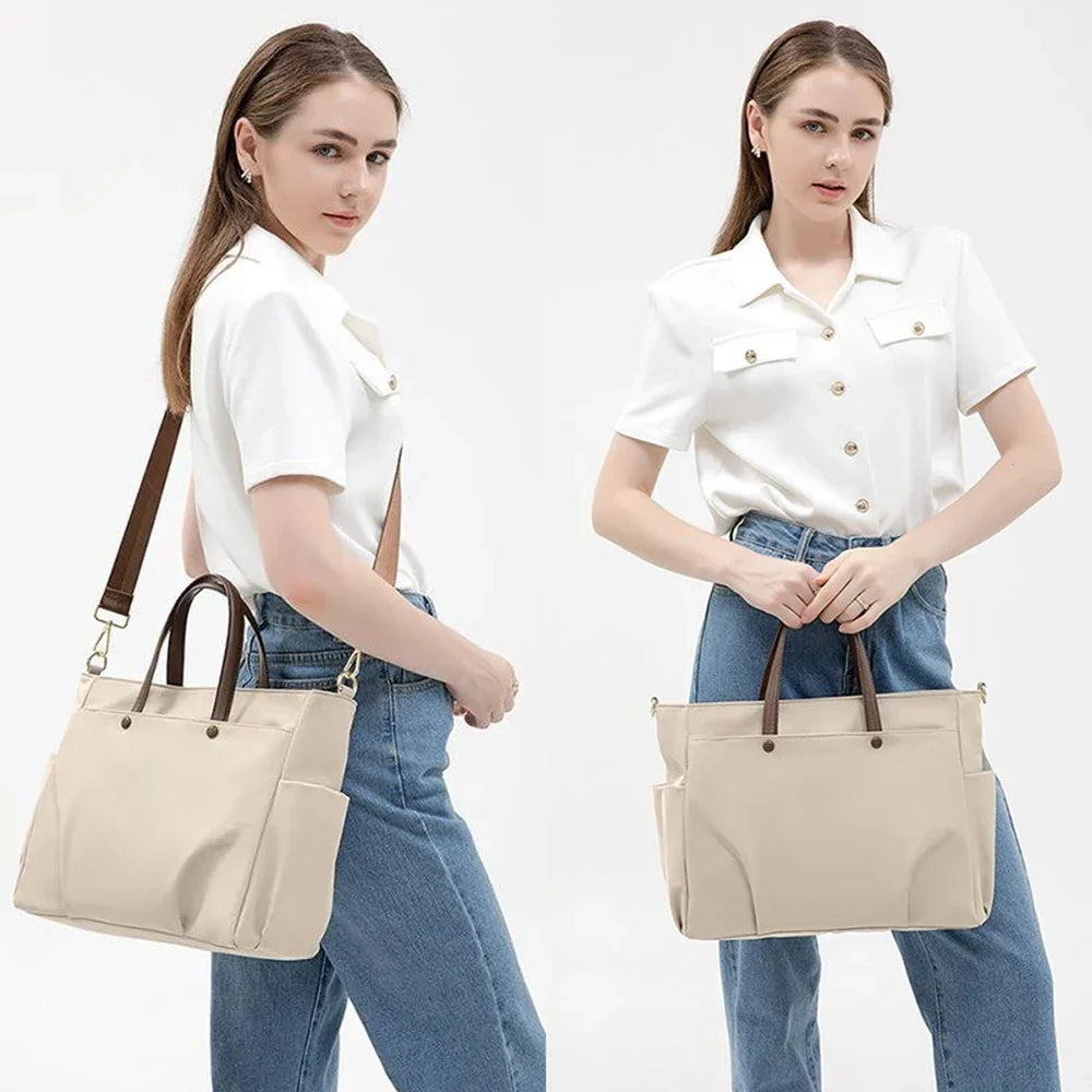 Sac de cours en nylon Oxford, bandoulière réglable, deux formats