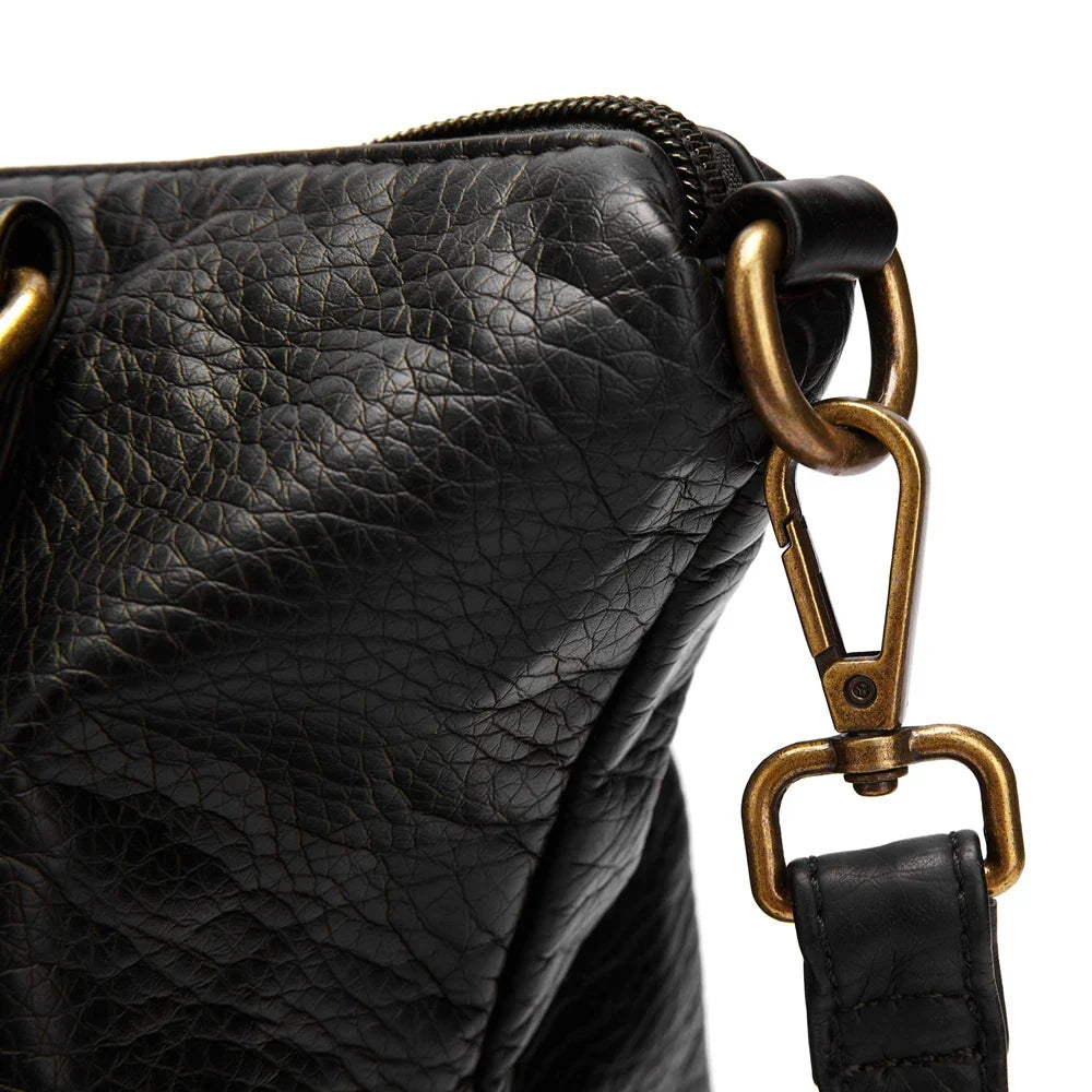Sac de cours femme vintage en similicuir à détails tressés