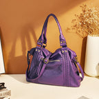 Sac de cours femme vintage en similicuir à détails tressés