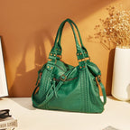Sac de cours femme vintage en similicuir à détails tressés