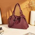Sac hobo femme vintage en similicuir vieilli, bandoulière amovible