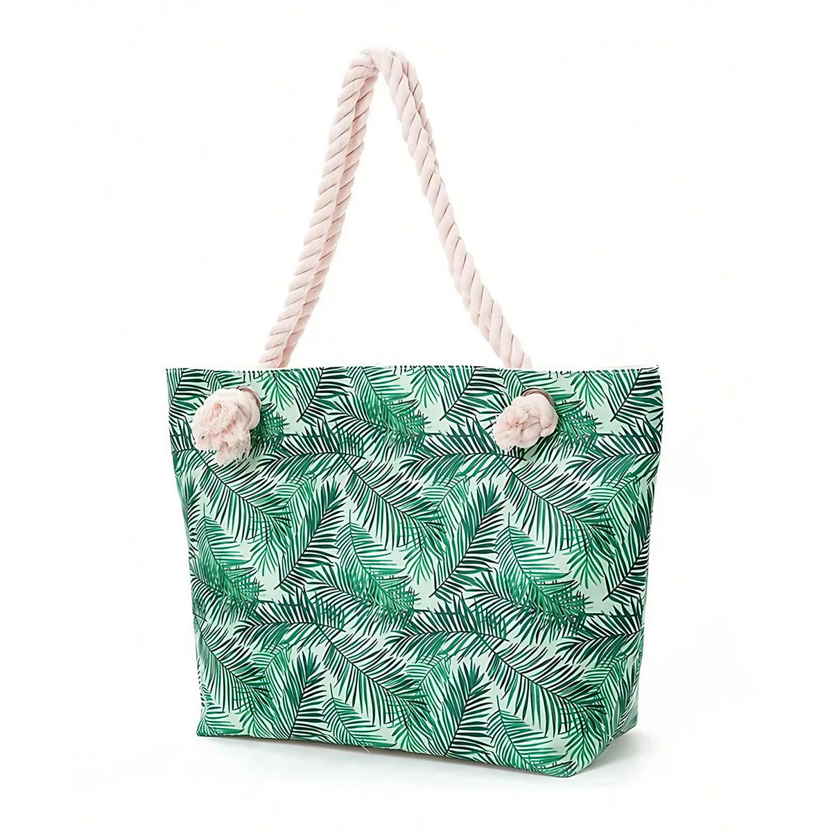 Sac de plage cabas en toile, anses en corde, cinq motifs