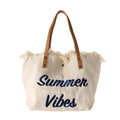 Sac de plage femme en toile à franges, pliable, 47 x 34 cm, crème