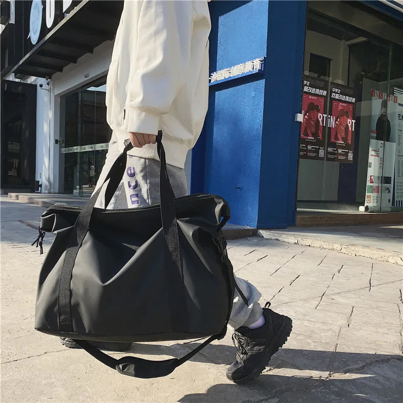 Sac de plage imperméable femme, 50 x 42 cm, bandoulière amovible, noir