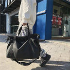 Sac de plage imperméable femme, 50 x 42 cm, bandoulière amovible, noir