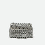 Sac de soirée femme à strass, chaîne en métal, cinq coloris